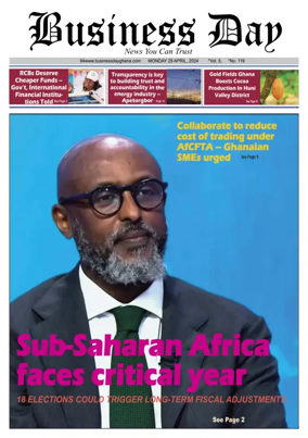 Cover of Business Day (Ghana)