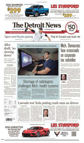 Cover of The Detroit News
