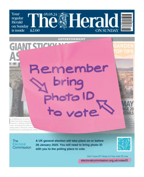 Cover of Sunday Herald