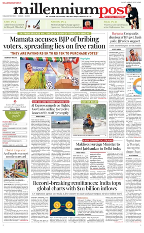 Cover of Millennium Post Siliguri