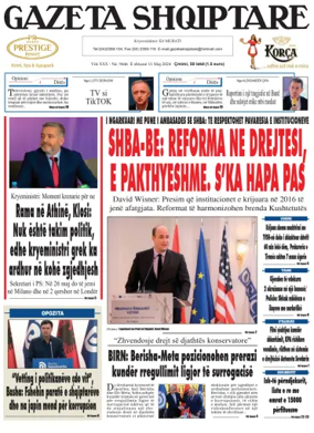 Cover of Gazeta Shqiptare