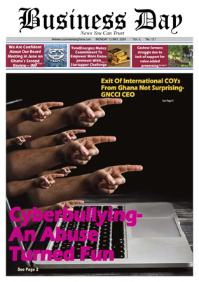 Cover of Business Day (Ghana)