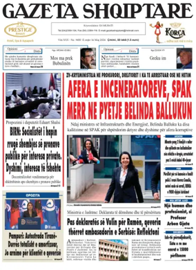 Cover of Gazeta Shqiptare