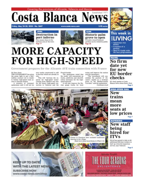 Cover of Costa Blanca News (North Edition)  