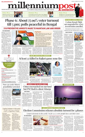 Cover of Millennium Post Siliguri