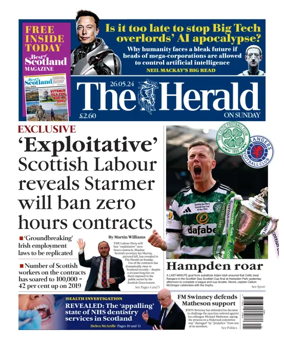 Cover of Sunday Herald