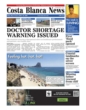 Cover of Costa Blanca News (North Edition)  