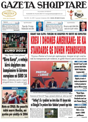 Cover of Gazeta Shqiptare