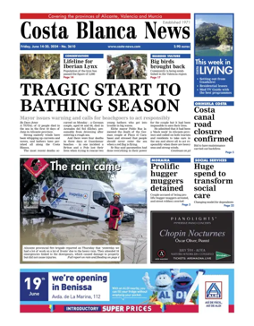 Cover of Costa Blanca News (North Edition)  