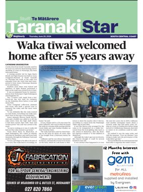 Cover of South Taranaki Star