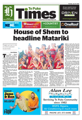 Cover of Te Puke Times