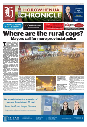 Cover of Horowhenua Chronicle