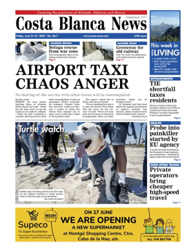 Cover of Costa Blanca News (North Edition)  