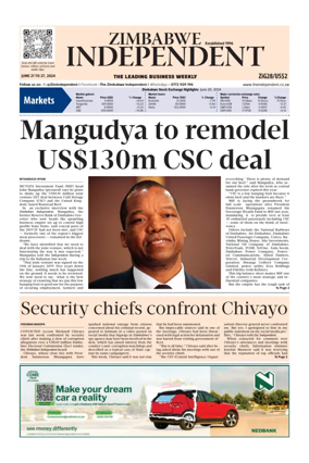 Cover of The Zimbabwe Independent