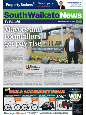 Cover of South Waikato News