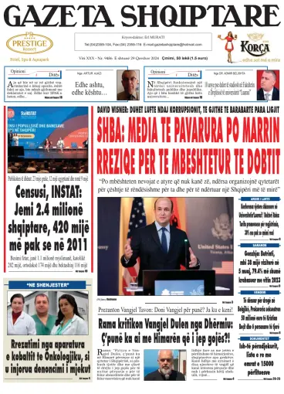 Cover of Gazeta Shqiptare