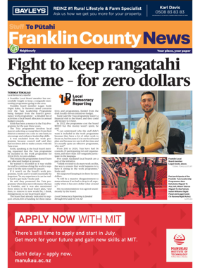 Cover of Franklin County News