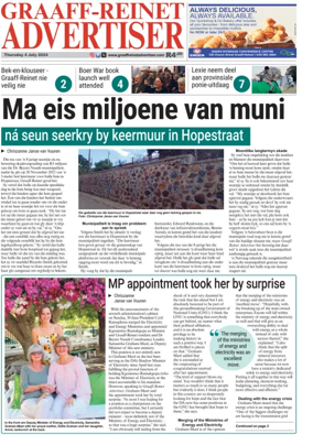 Cover of Graaff-Reinet Advertiser