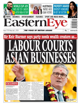 Cover of Eastern Eye (UK)