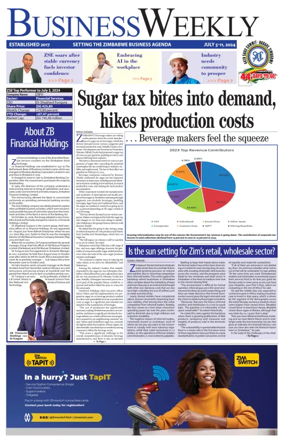 Cover of Business Weekly (Zimbabwe)