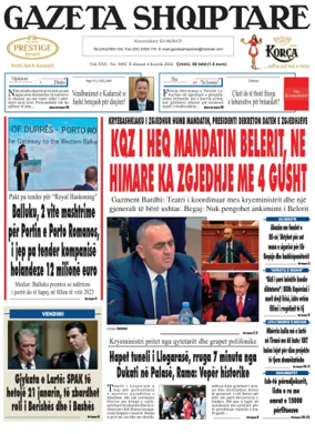 Cover of Gazeta Shqiptare