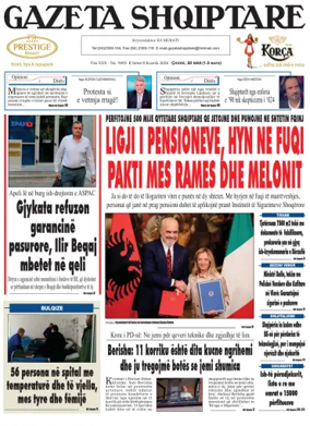 Cover of Gazeta Shqiptare