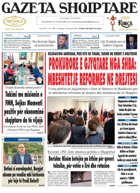 Cover of Gazeta Shqiptare