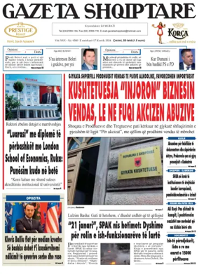 Cover of Gazeta Shqiptare