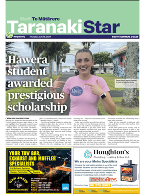 Cover of South Taranaki Star