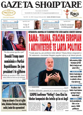 Cover of Gazeta Shqiptare