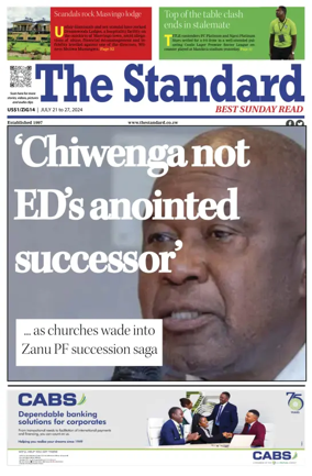 Cover of The Standard (Zimbabwe)