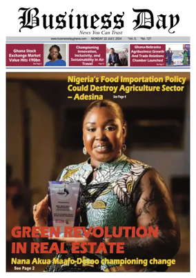 Cover of Business Day (Ghana)