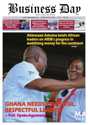 Cover of Business Day (Ghana)