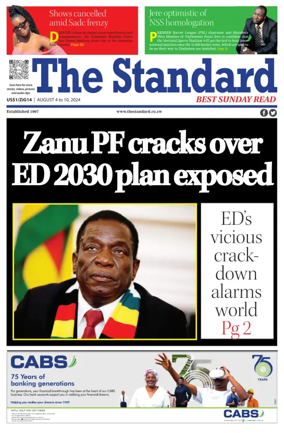 Cover of The Standard (Zimbabwe)
