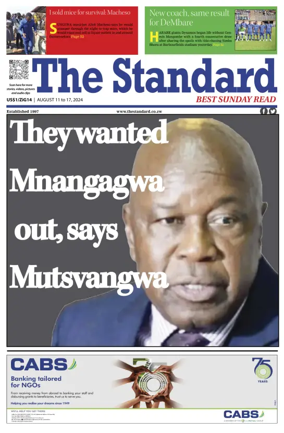 Cover of The Standard (Zimbabwe)