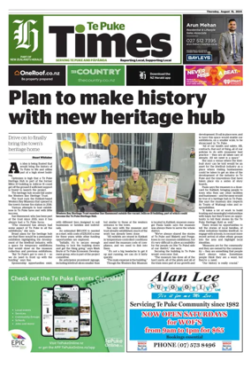 Cover of Te Puke Times