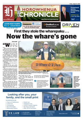 Cover of Horowhenua Chronicle