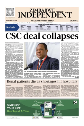 Cover of The Zimbabwe Independent