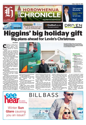 Cover of Horowhenua Chronicle