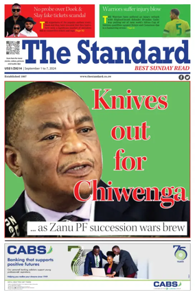 Cover of The Standard (Zimbabwe)