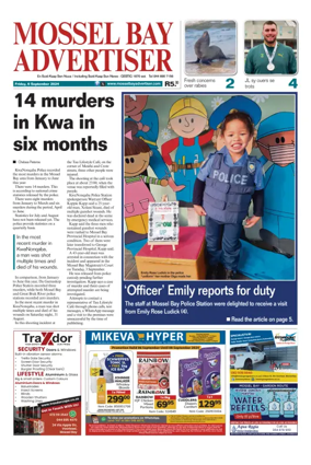Cover of Mossel Bay Advertiser
