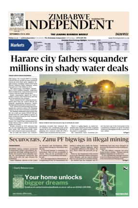 Cover of The Zimbabwe Independent