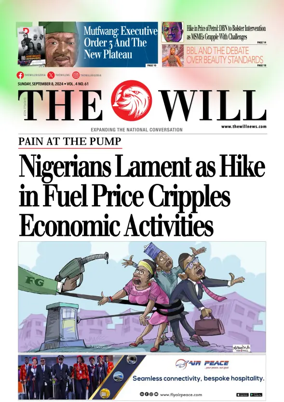 Cover of THEWILL NEWSPAPER