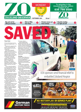 Cover of Zululand Observer - Monday