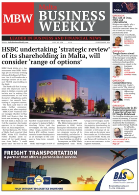Cover of The Malta Business Weekly