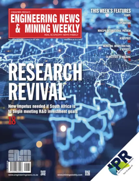 Cover of Engineering News and Mining Weekly