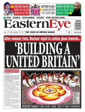 Cover of Eastern Eye (UK)