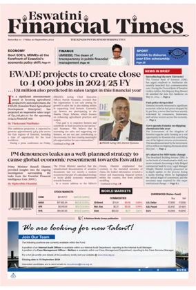Cover of Eswatini Financial Times