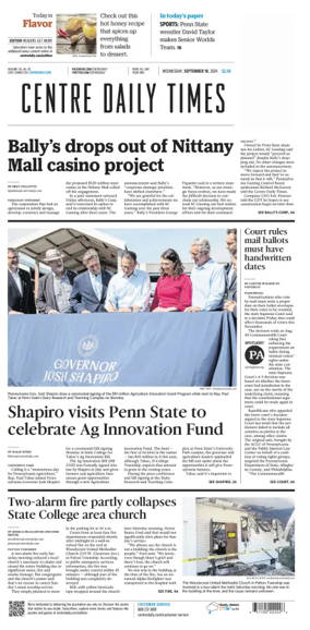 Cover of Centre Daily Times