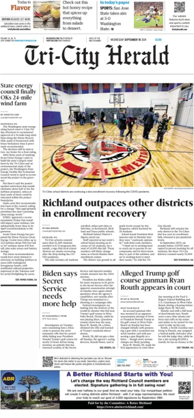 Cover of Tri-City Herald